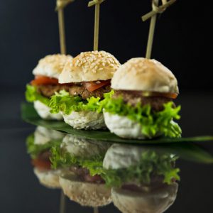 Mini Lamb Burgers and Mini Lamb Sliders - Gourmet Asian-themed Event and Wedding Catering